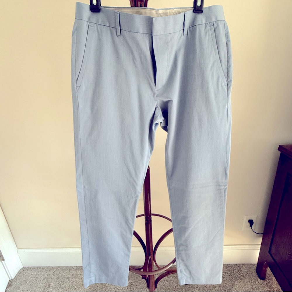 Bonobos Stretch Lightweight Weekday Warriors Pants. 33/32, Azure Slate, Slim Fit